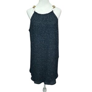 Tash + Sophie Circle Strap Dress Blue